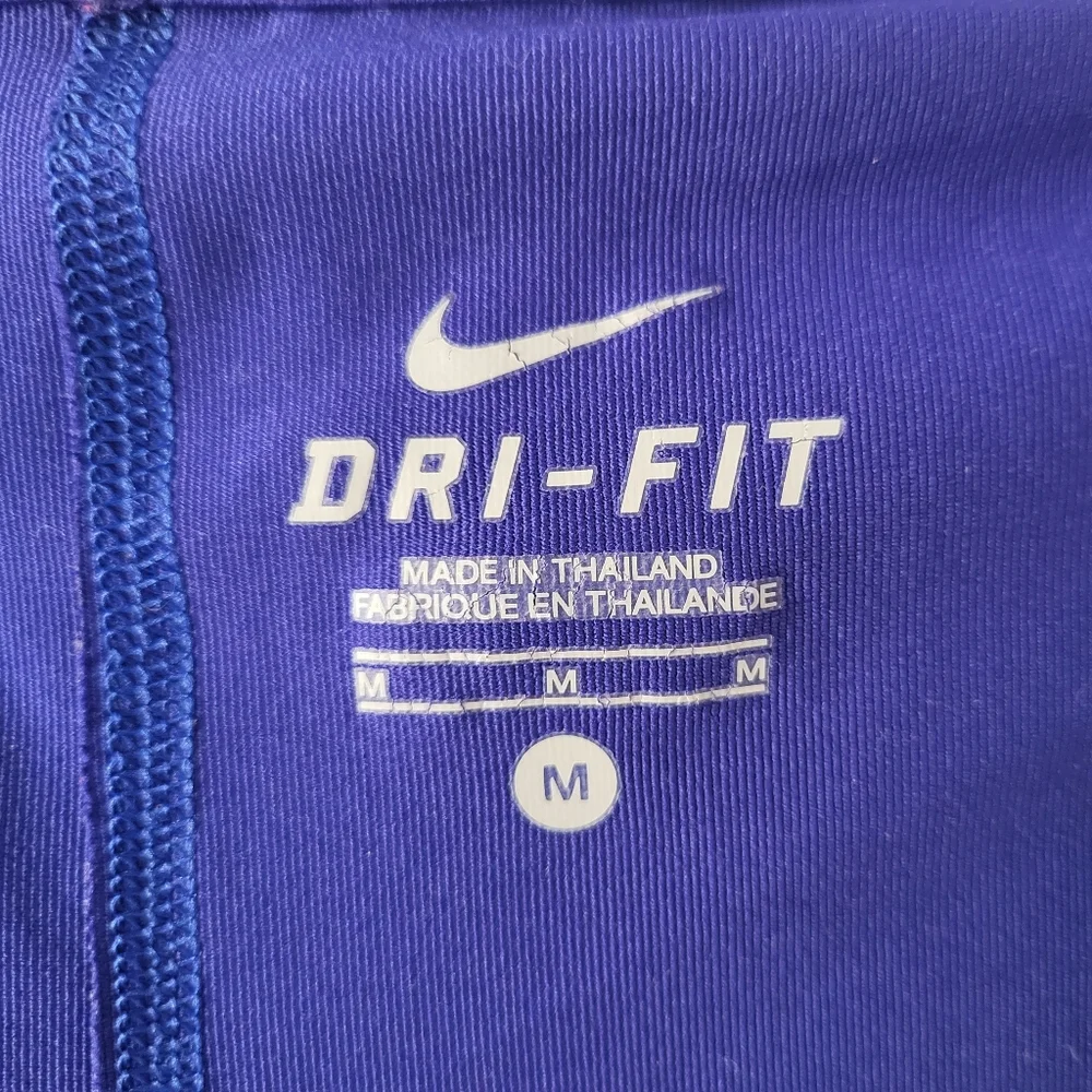 SOLD Nike Women's Pro Combat Dri Fit Running Shorts Lined Mesh Blue Medium - Picture 3 of 6